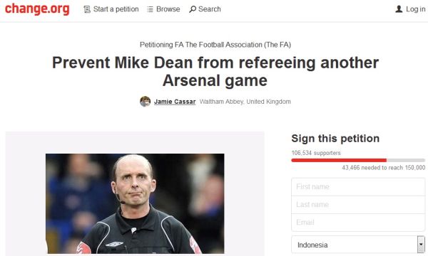 Dipermalukan Southampton, Fans Arsenal Umbar Petisi Tuntut Wasit Dihukum