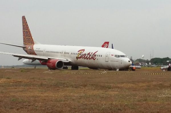 Batik Air Tergelincir, Bandara Adisutjipto Sempat Tutup 1 Jam