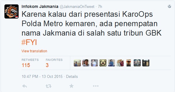 Pembelaan Jakmania Terkait Tren #MakanyaMasukFinal