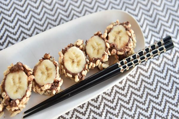 Banana and Nutella Sushi