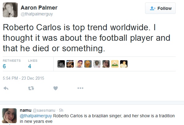 Netizen Kecele, Roberto Carlos Jadi Trending Topic Dunia
