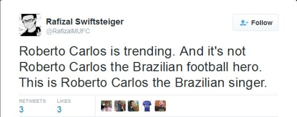 Netizen Kecele, Roberto Carlos Jadi Trending Topic Dunia