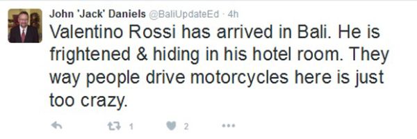 Valentino Rossi Simpan Rasa Takut di Bali
