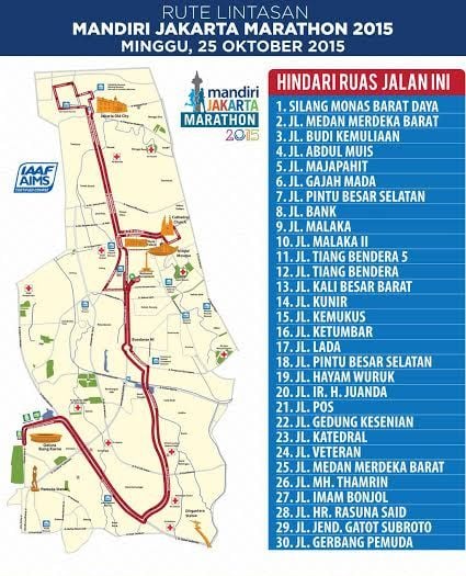 Belasan Ribu Pelari Ramaikan Mandiri Jakarta Marathon 2015