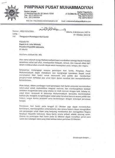 Muhammadiyah Minta Ubah Penamaan Hari Santri
