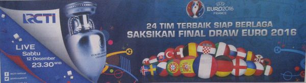 Jadwal Siaran Langsung RCTI: Undian Putaran Final Piala Eropa 2016, Sabtu (12/12/2015)