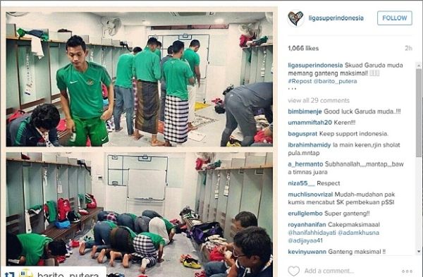Salat Berjamaah Jadi Kunci Sukses Timnas U-23