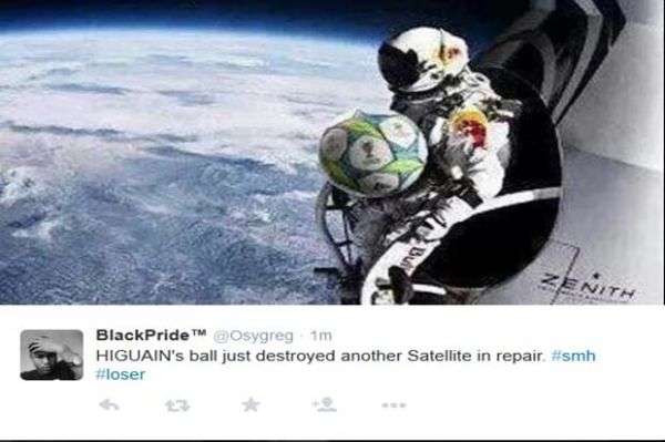Eksekusi Penalti Higuain Gagal, Ini Reaksi Netizen