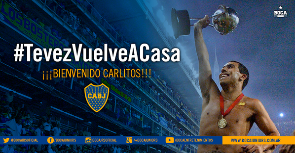 Tevez Akhirnya Pulang ke Boca Juniors