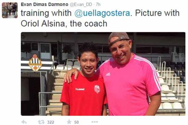Ini Foto Resmi Evan Dimas Trial di UE Llagostera