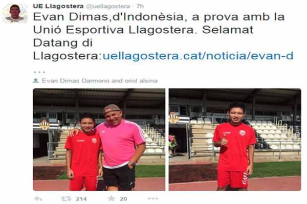 Kehadiran Evan Dimas di Spanyol, Diulas Laman Resmi La Liga