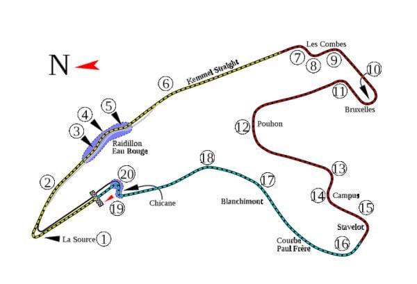 Fakta Menarik di Sirkuit Spa-Francorchamps 