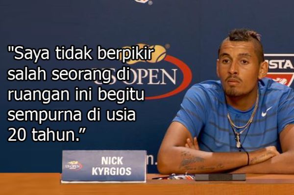 Disebut Tukang Onar, Kyrgios Malah Tantang Wartawan