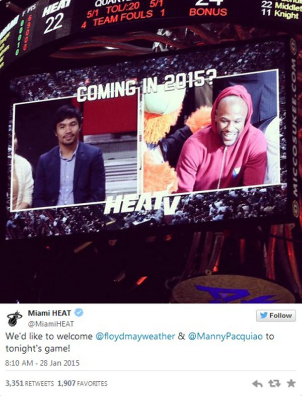 Pacquiao dan Mayweather Jr Nego di Lapangan Basket