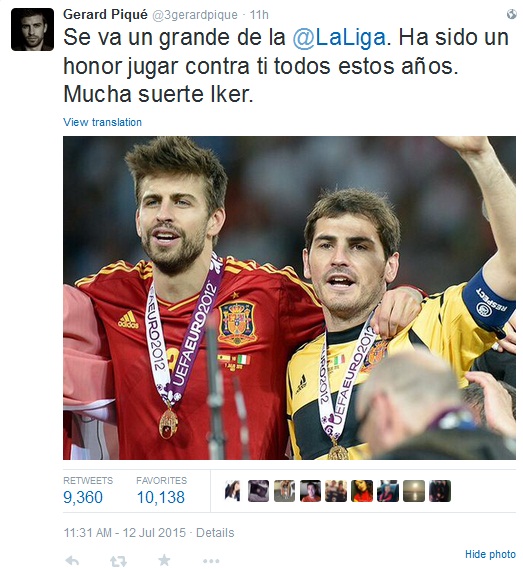 Barcelona Pun Bersedih atas Kepergian Casillas