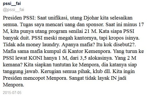 La Nyalla: Mafia sama Mafia Kumpul di Kantor Menpora