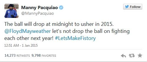 Resolusi 2015 Pacquiao: Robohkan Mayweather Jr
