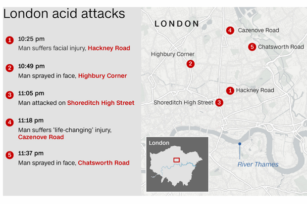 London Terrorized by Acid Attacks