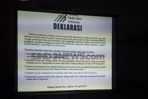 Deklarasi AMSI Jadi Tonggak Sejarah Pers di Indonesia
