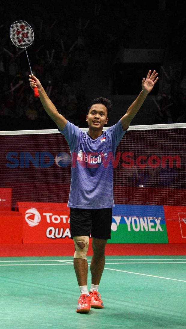 Anthony Ginting Hentikan Chen Long di Perempat Final