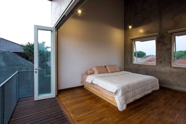 Kamar Tidur Desain Interior Industrial Ini Berani Tampil Beda
