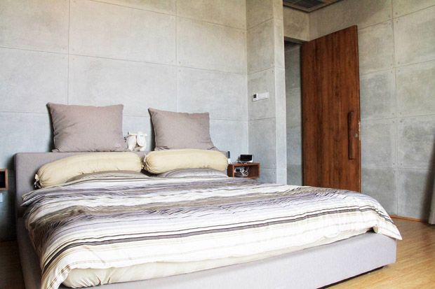 Kamar Tidur Desain Interior Industrial Ini Berani Tampil Beda