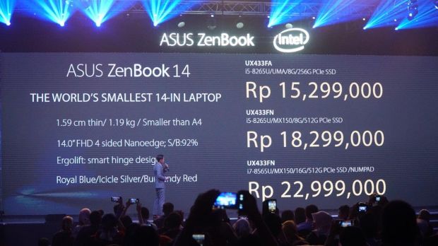 Trio Laptop ASUS ZenBook Paling Tipis dan Ringan Meluncur di Jakarta