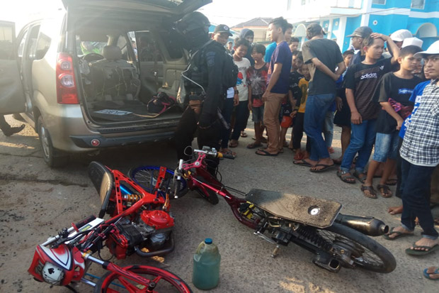 Sergap Balap Liar di Tangsel, Polisi Angkut Ratusan Motor Bodong