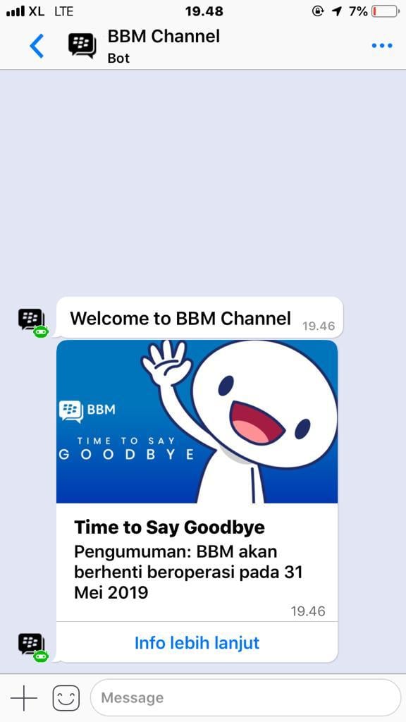 Tak Kuat Bersaing di Industri Pesan Instan, BBM Ucapkan Selamat Tinggal
