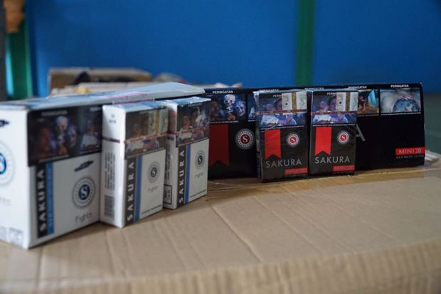 Rokok yang disita Bea Cukai Teluk Bayur. Foto/Humas Bea Cukai