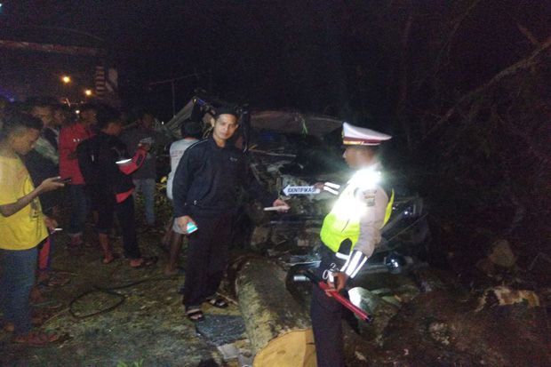 Mobil Tertimpa Pohon, Dua Orang Tewas di Blora