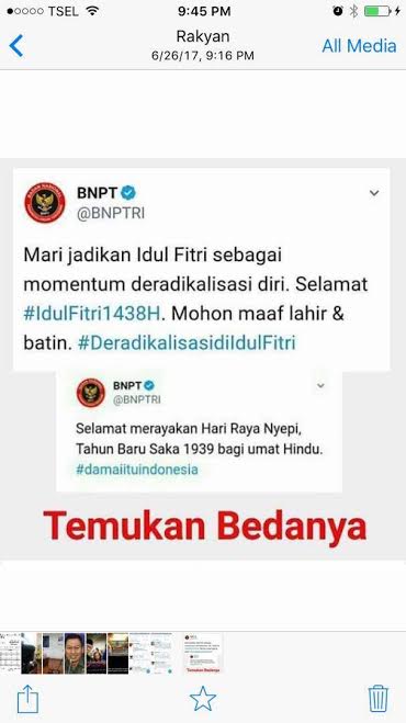 Tweet Idul Fitri BNPT Diprotes Anggota Komisi I DPR Ini