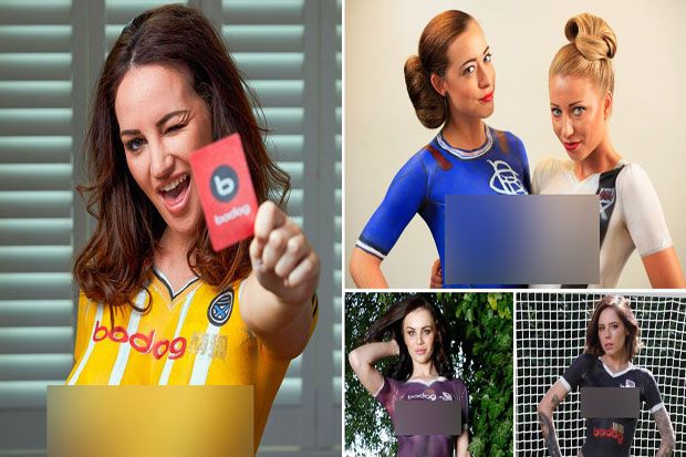 Body-painted-Bodog-model-sponsors-Ayr-United. (Foto-mirror.co.uk) 2