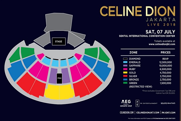 Ini Harga Tiket Konser Celine Dion di Indonesia