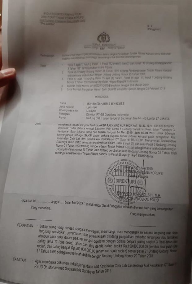 Bareskrim Tangani Dugaan Mark Up Pengadaan CT Scan RSUD Surabaya