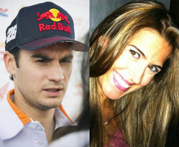 Dani Pedrosa (Repsol Honda) dengan kekasihnya Yvette Amescua. (Foto-dailystar.co.uk)