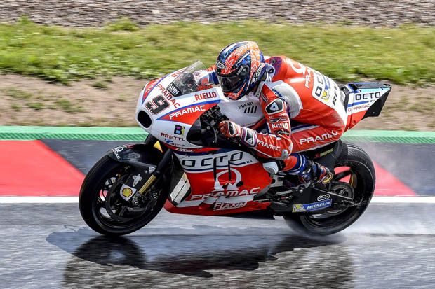 Danilo Petrucci pada salah satu momen akhir pekan lomba MotoGP 2017. (Foto-Pramac Racing)
