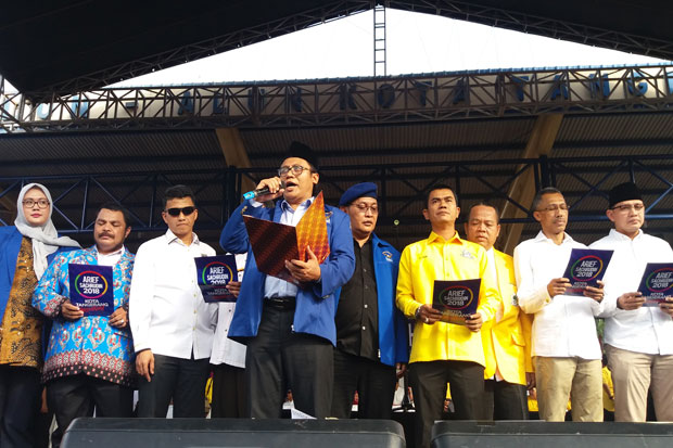 10 Parpol Koalisi Deklarasikan Dukungan ke Arief-Sachrudin