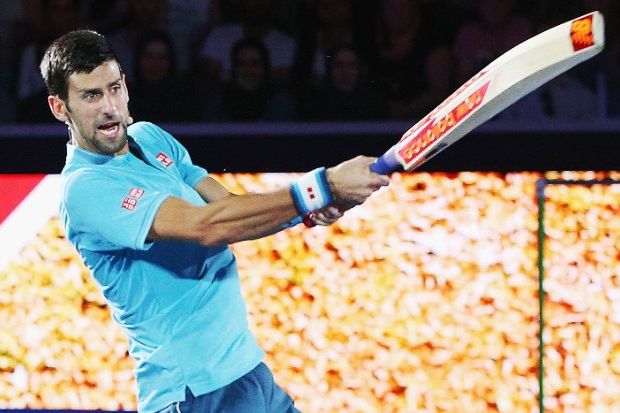 Ketika Djokovic Tepikan Raket Demi Berlatih Kriket