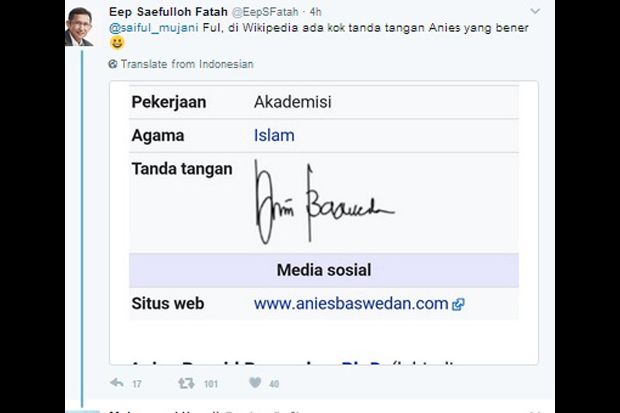 Beredar Kontrak Palsu Syariat Islam, Anies-Sandi: Ini Fitnah Lagi