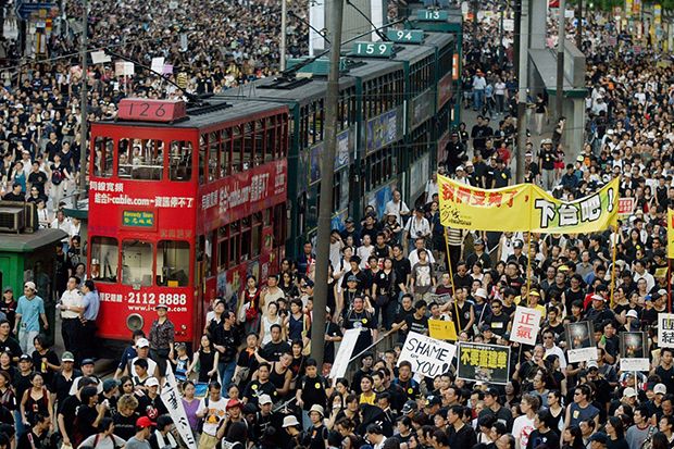 7 Deretan Gerakan Demonstrasi Besar-besaran di Hong Kong