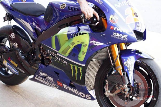 Fairing baru motor Yamaha YZR-M1 2017 yang dijajal Maverick Vinales dan Valentino Rossi di tes Catalunya Senin 12 Juni 2017. (Foto-GPOne)