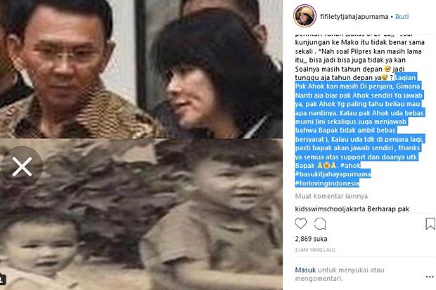 Tanggapan Adik Soal Kabar Ahok Ingin Ikut Kampanye Jokowi