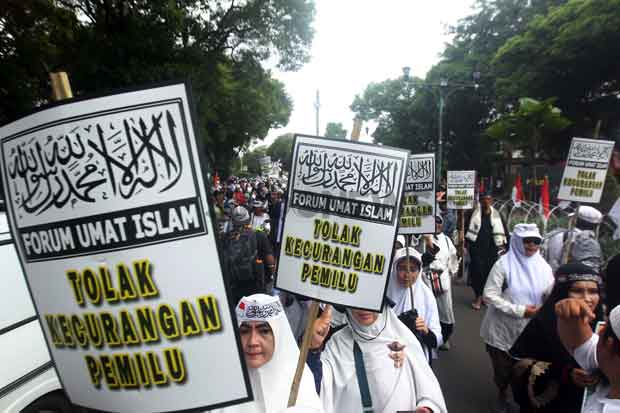 FUI Gelar Aksi Damai, Jalan di Sekitar KPU Padat