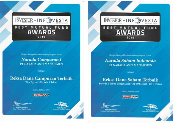 Narada Asset Management Raih Best Mutual Fund Awards 2019