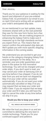 Kirim Email ke Pemesan, Samsung Tunda Rilis Galaxy Fold Tanpa Batas