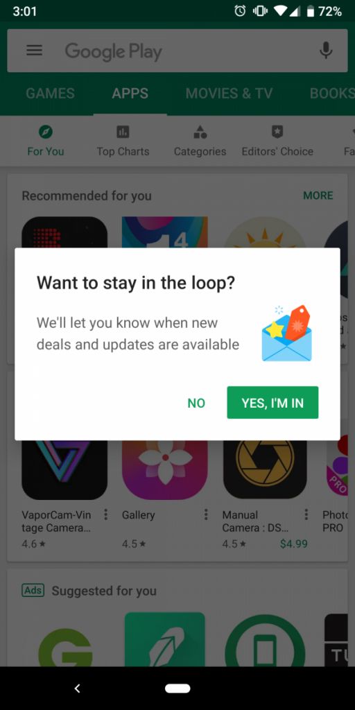 Google Play Store Bereksprimen Kenalkan Banyak Fitur Baru