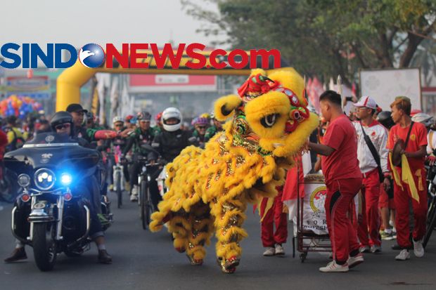 Tempuh Jarak 3417km, Duta Ayo Olahraga Tiba di Jakarta