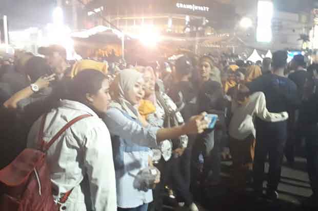 Masyarakat Mulai Mendatangi Lokasi Puncak HUT DKI di Bundaran HI