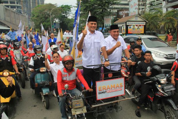 Gubernur Erry Antarkan Edy Rahmayadi-Musa Rajekshah Daftar ke KPU